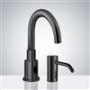Fontana Verona Oil Rubbed Bronze Motion Sensor Faucet, Automatic Liquid Soap Dispenser Set For Restrooms